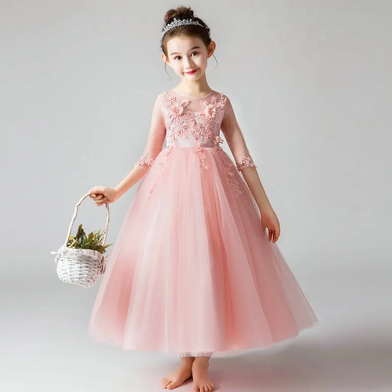 Платье для девочек с вышивкой на день рождения школьной вечеринки Вечернее