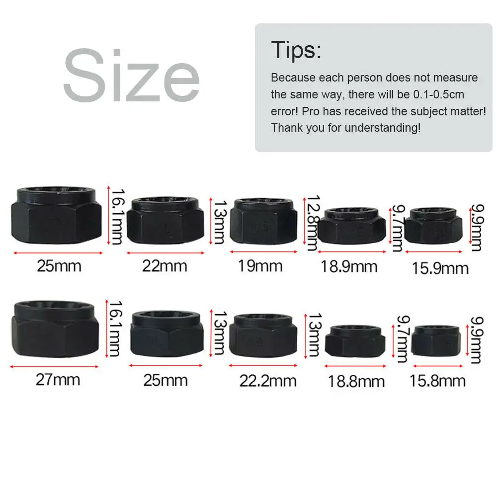 10 шт./компл. 9 19 мм набор для удаления поврежденных болтов гаек винтов