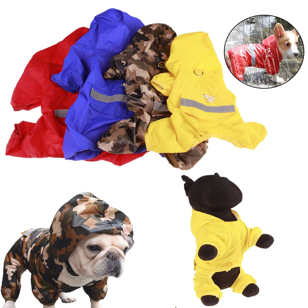 

Dog Raincoat Reflective Pet Clothes Dog Clothing Waterproof Jumpsuit Jacket Yorkie Schnauzer Poodle Bichon Pomeranian Corgi Coat