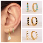 BOKAO оптовая продажа эмалевые серьги Plata 925 цвет бриллиант обруч, серьги, пирсинг золото Joyero для женщин ювелирные изделия серьги