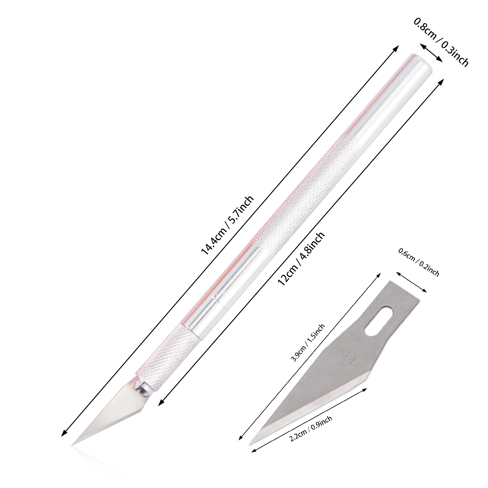 

EHDIS 2pcs Metal Steel Handle Scalpel Knife With 10pcs Spare Razor Blades DIY Art Knife Vinyl Film Car Wrap Paper Cutting Tool