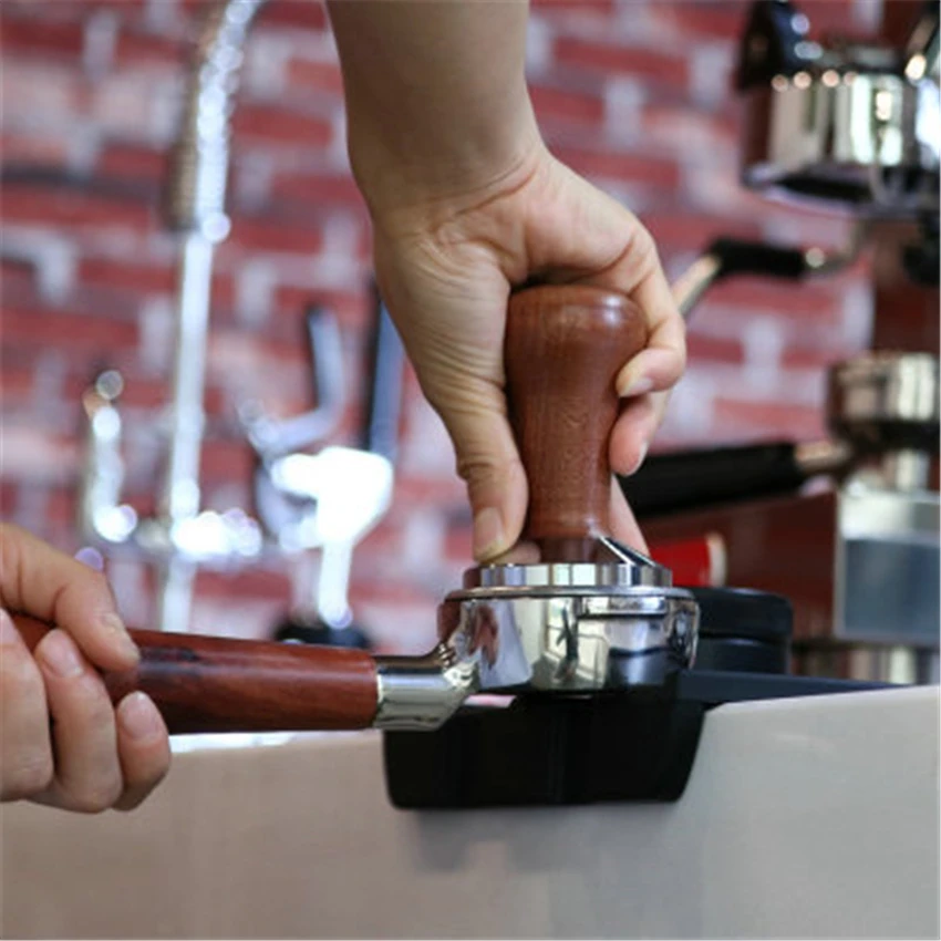 

Solid wood powder hammer beech coffee press bar Italian coffee machine Tamper thread powder hammer 58MM