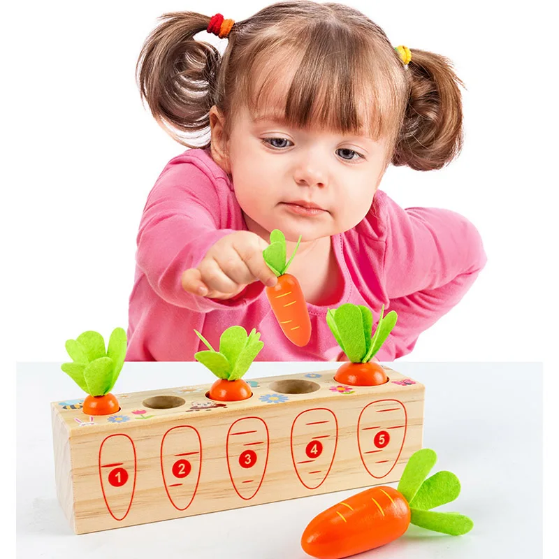 

Carrot Harvest Game Wooden Toy Montessori Shape Size Sorting Boys Girls Jeux Educatif Kinder Spielzeug Juguetes Para Nios