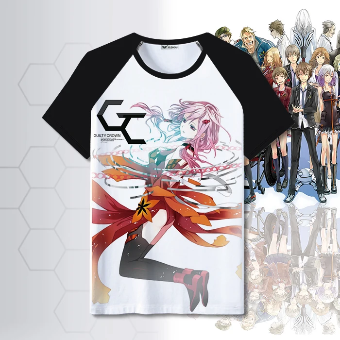 Guilty футболка с короной Cos одежда Shu Ouma бабочка Qimei 2D мир аниме периферийное