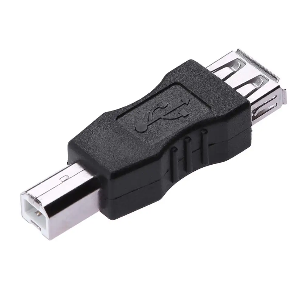 USB 2.0 A Female to B Male Adapter Connector AF BM Converter Mini Portable Black for PC Computer Phone Printer | Компьютеры и офис