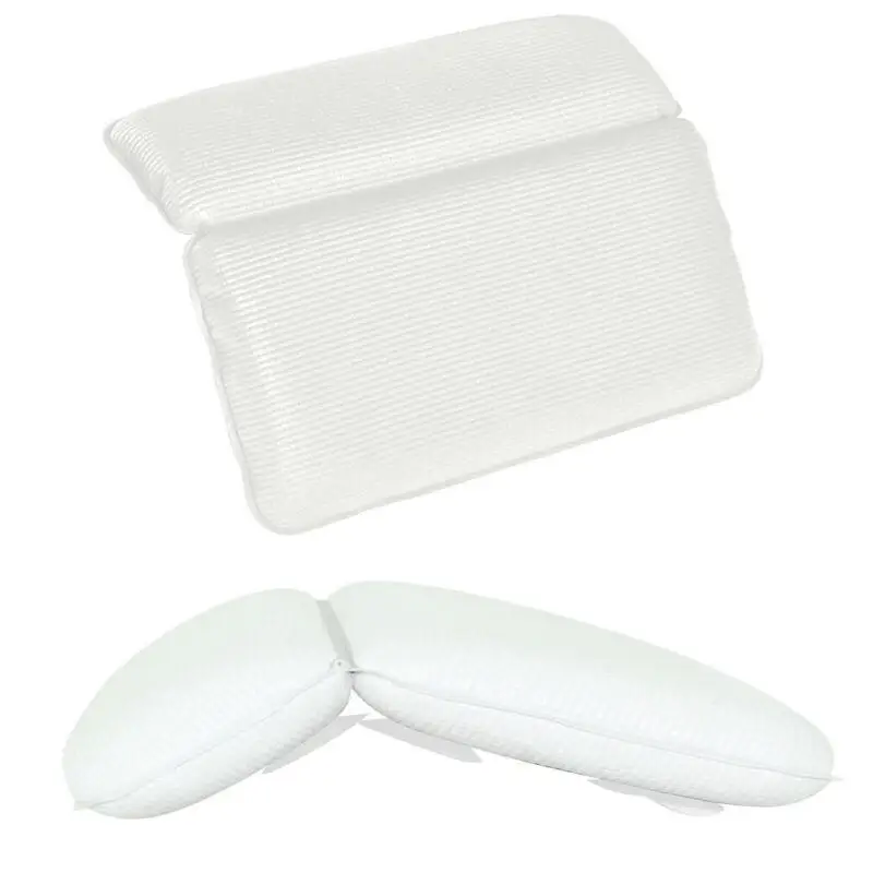 Luxury Home Bath Spa Pillow Deep Spongy Cushion Relaxing Massage Big Suction Cup Bathtub Neck Back Comfort Support Relaxing images - 6