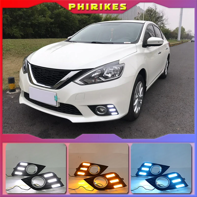 

Дневные ходовые огни для Nissan Altima Teana 2017 2018 светодиодный водонепроницаемые автомобильные светодиодсветодиодный Противотуманные фары 12 В с р...