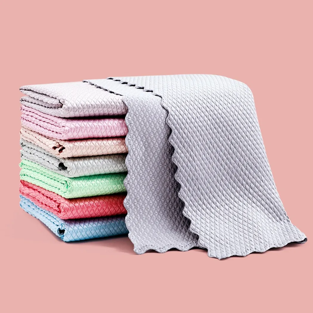 

Housework Cleaning Cloths Polyester Scale Special Wipes 9.84 X 9.84inch
