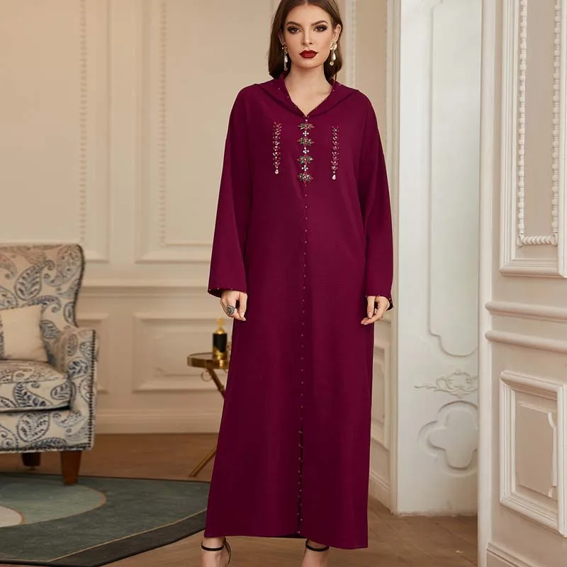 

Caftan Marocain Turkey Eid Abaya Dubai Moroccan Kaftan Muslim Dress Abayas for Women Islam Clothing Djellaba Femme Musulmanes