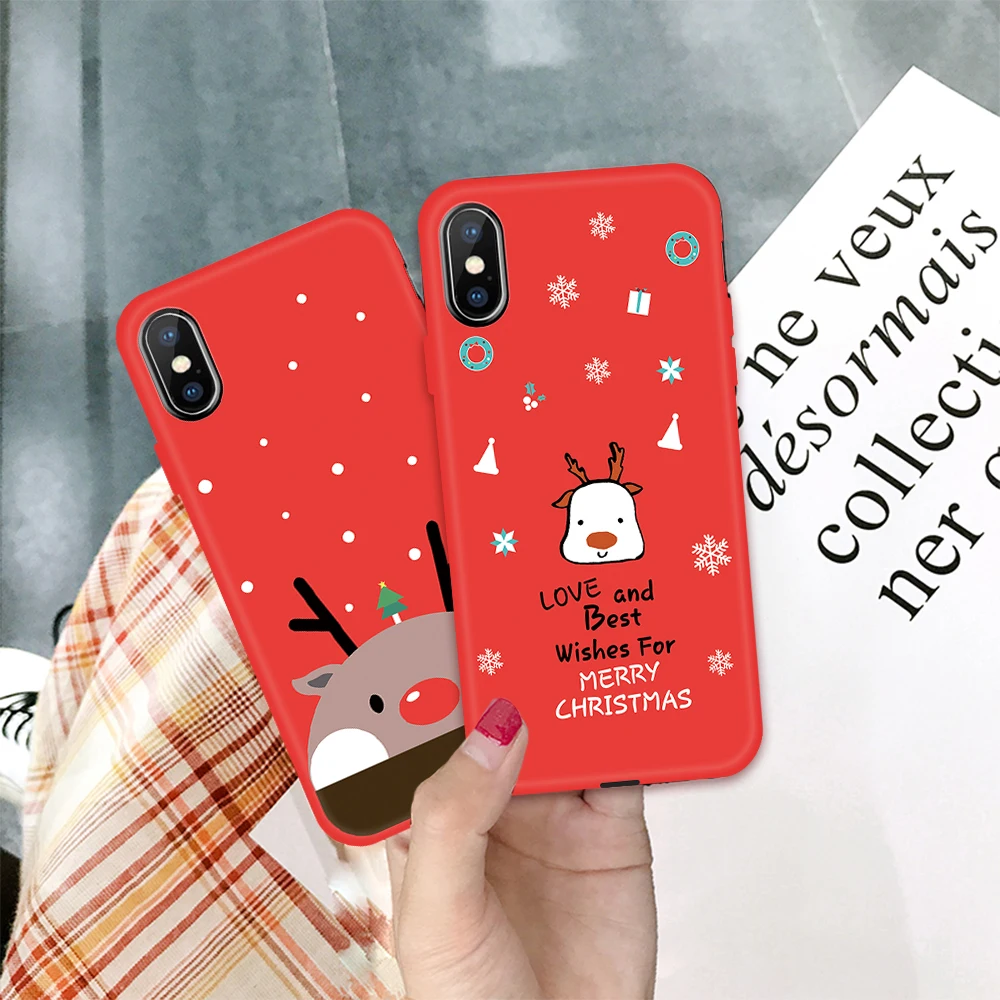 Чехлы для iPhone X XS Max XR с рождественской росписью чехол телефона iPhoneX iPhoneXR милым