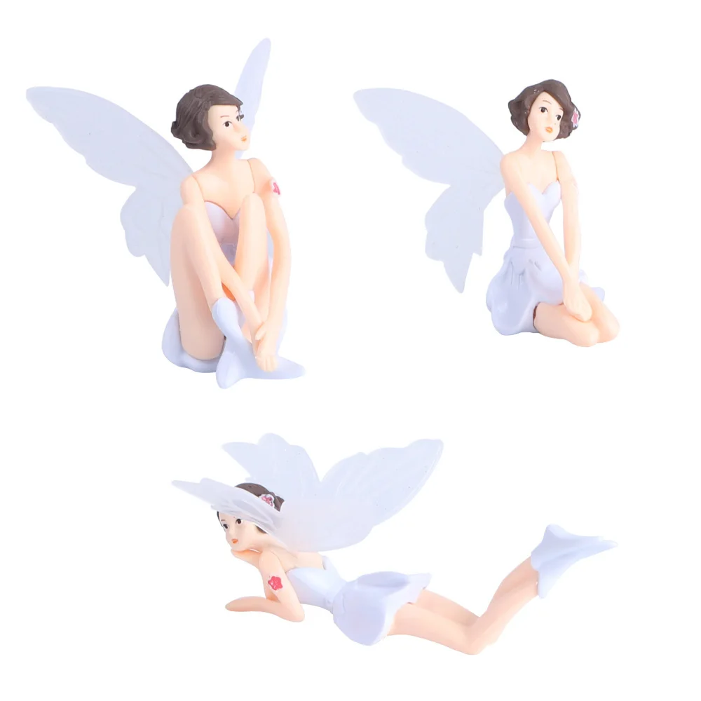 

3pcs Flying Flower Fairy Miniature Cake Decoration Desktop Car Ornament