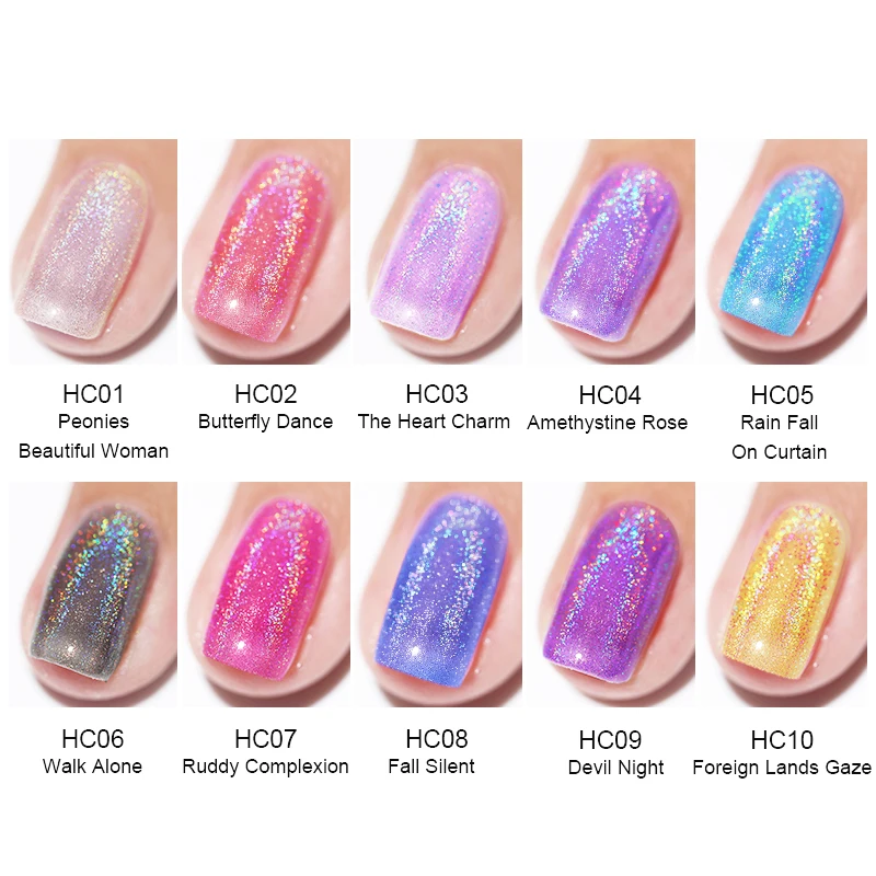 BORN PRETTY 6 мл Лак для ногтей лак лазерные лаки Розовый Фиолетовый Сияющий Nagellack|Лак