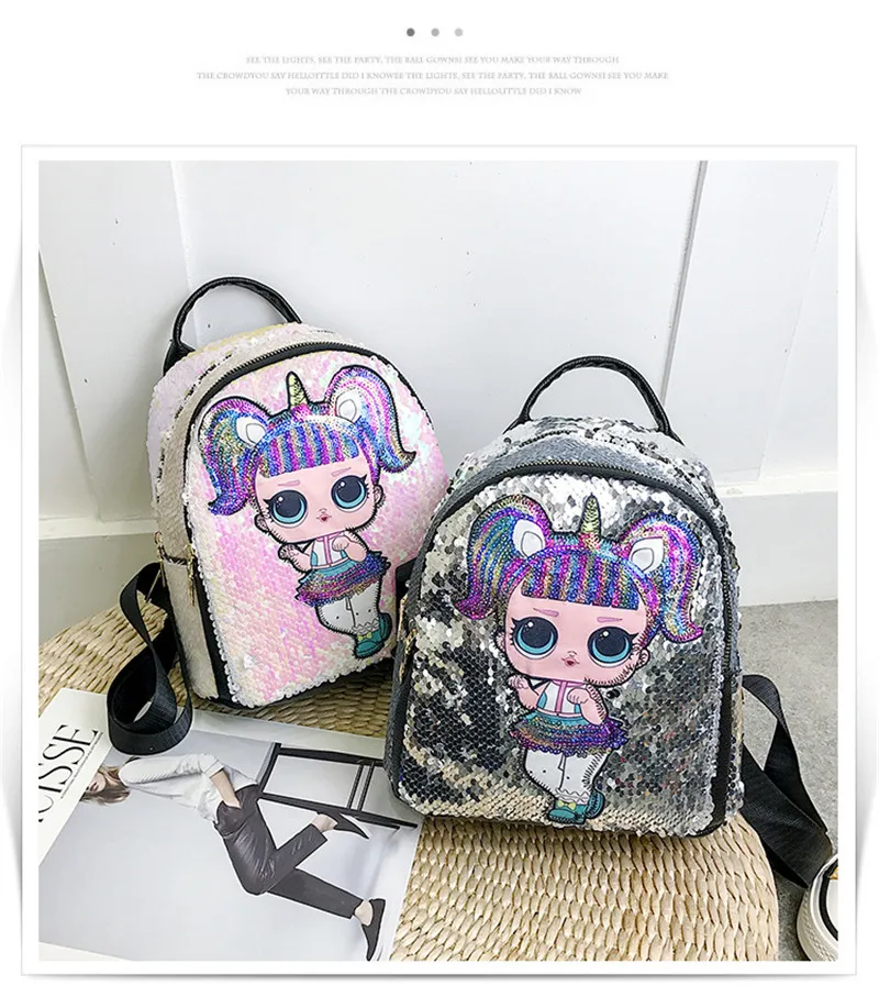2019 женский рюкзак с блестками для девочек милый студентов Школьный Рюкзак Для