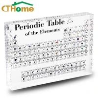 acrylic periodic table display with real elements kids teaching school day birthday gifts chemical element display home decor