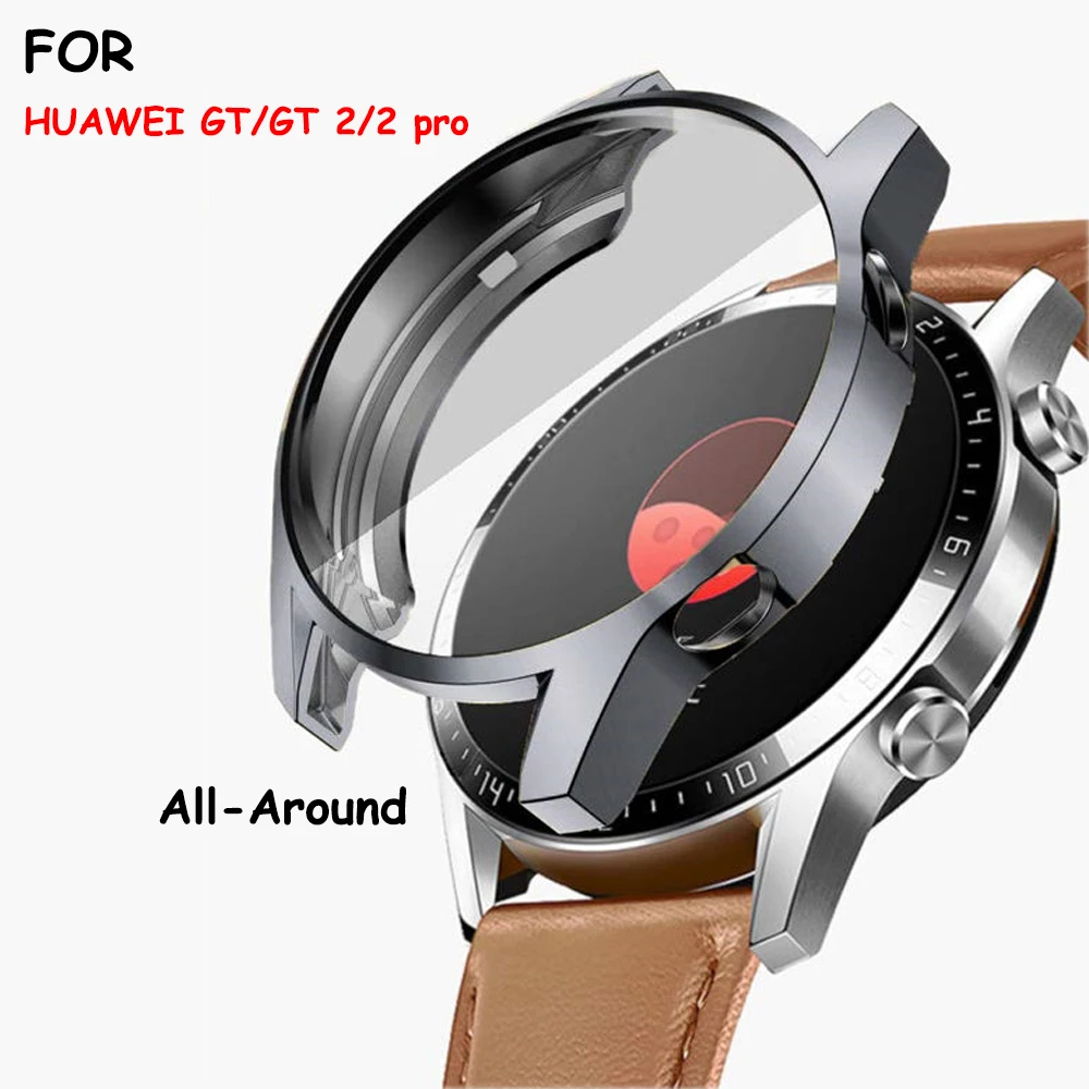 Чехол из ТПУ для HUAWEI watch GT 2 46 мм ремешок с мягким покрытием защита экрана бампер
