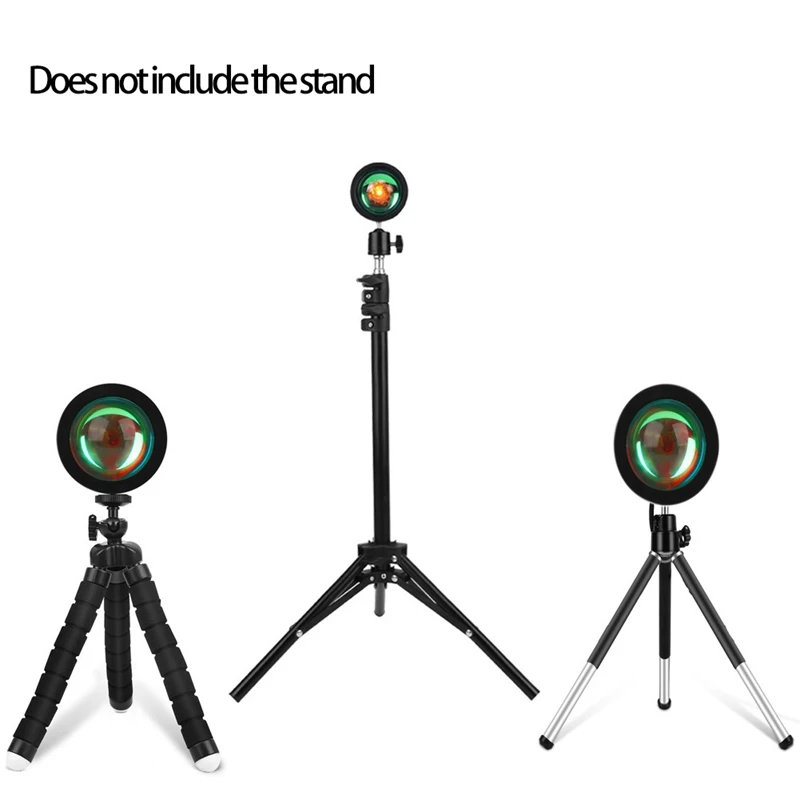 

RGB Sunset Projection Atmosphere Lamp LED Night Light,USB Projector 360 Rotation Photography Lamps for Home Room Studio