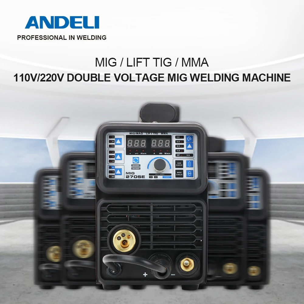 

Сварочный аппарат ANDELI 3 в 1, 110 В/220 В, стандартный сварочный аппарат MIG, TIG, MMA, сварочный аппарат, безгазовый сварочный аппарат