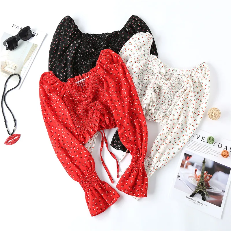 Шифоновая Блузка COIGARSAM Женские топы и блузки с воротником-лодочкой белые красные