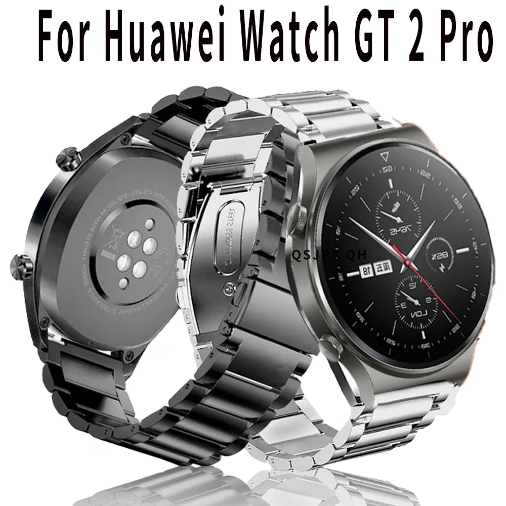 Ремешок металлический для Huawei Watch GT 2 Pro классический браслет из нержавеющей стали