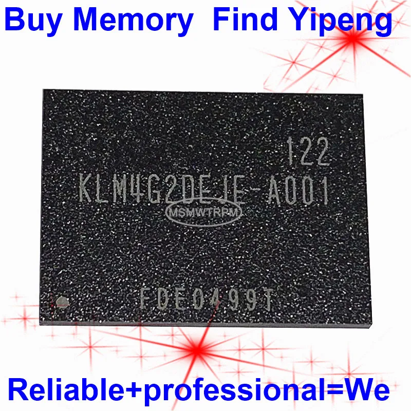 

KLM4G2DEJE-A001 BGA169Ball EMMC 4GB Mobilephone Memory New original and Second-hand Soldered Balls Tested OK