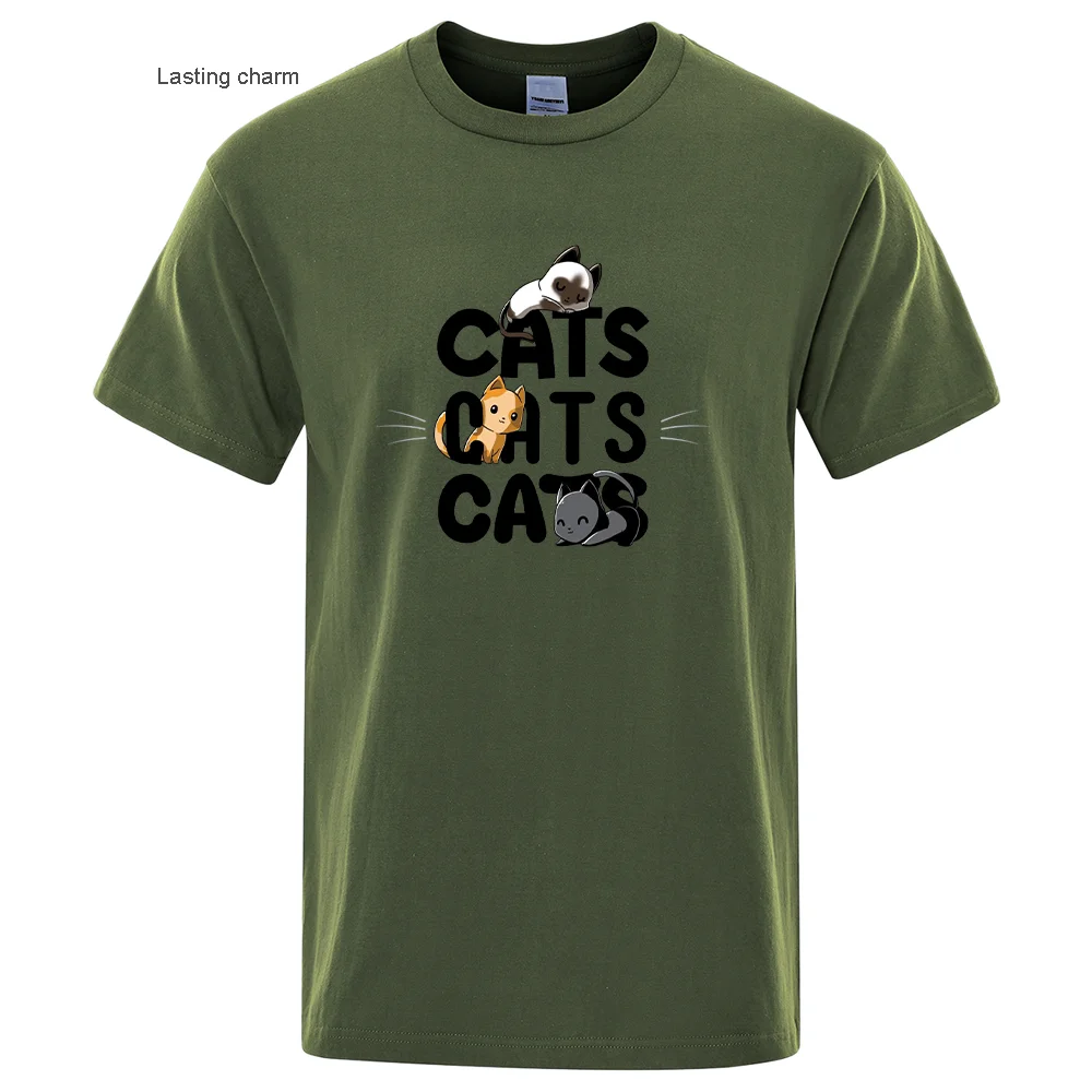 

A Group of Cute Kittens печатные ntlemen T shirtrts Casl Comfoable Top свободные Oveized, мужские летние модные футболки