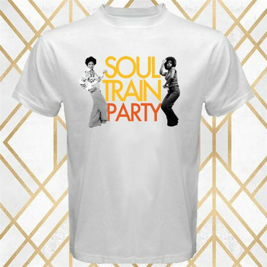 Soul Train/вечерние музыкальные танцевальные ТВ шоу с логотипом мужская белая
