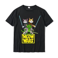 funny gifts for cats lovers meow wars t shirt cotton tops shirts for men custom t shirt cool classic