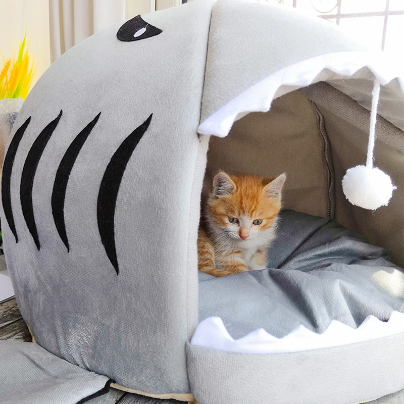 Cool Dinosaur Cat House Winter Warm Pet Dog Tent Home Kennel Summer Nest Soft Foldable Sleeping Mat Pad Supplies | Дом и сад