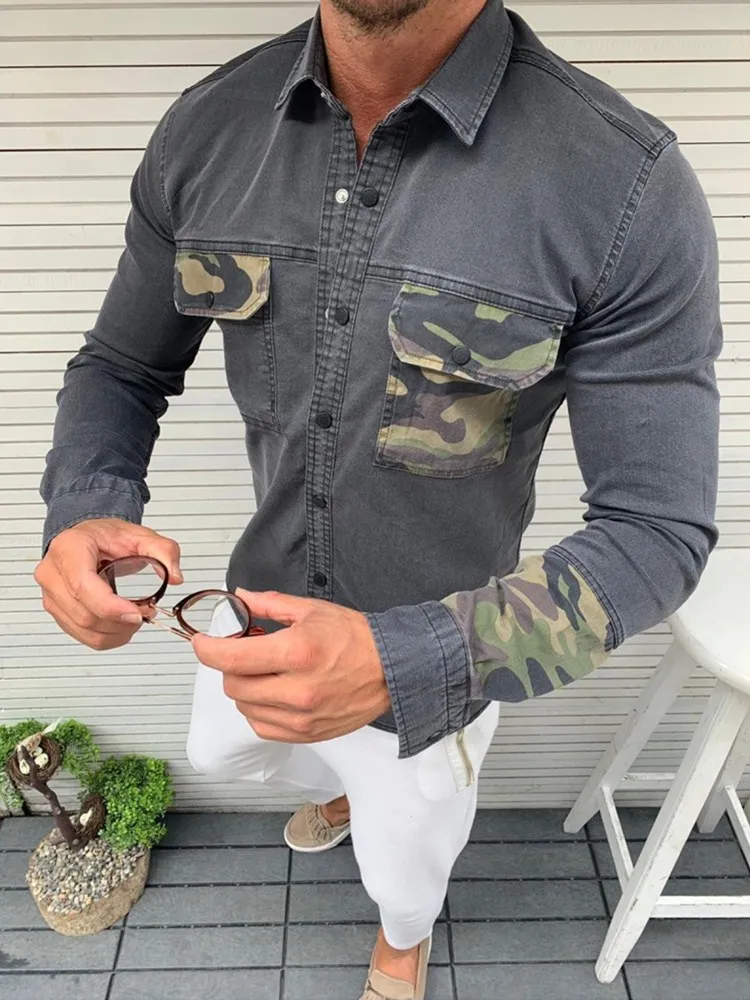 Мужской светильник синие Зимние джинсовые куртки верхняя одежда теплые пальто