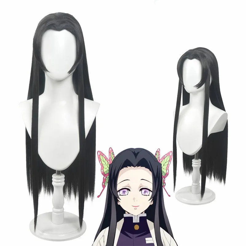 Аниме Demon Slayer Kimetsu No Yaiba Kochou Kanae Косплей Парик Костюм термостойкие синтетические
