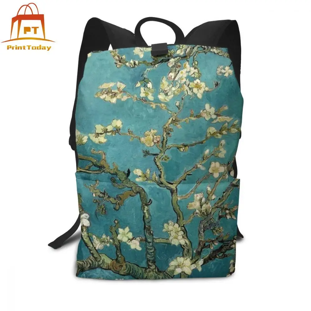 Ван Гог рюкзак рюкзаки с принтом Студенческая сумка Уличная Мужская Женская