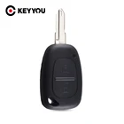 KEYYOU 10 шт.лот 2-кнопочный пульт дистанционного управления, корпус ключа без надписей для Vivaro Movano Renault Trafic KANGOO для Nissan