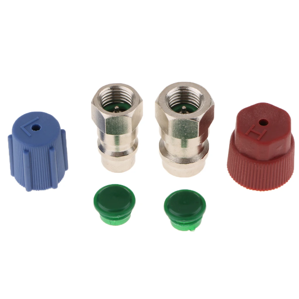 

2 Pieces A/C Charging Port Adapters High Low Retrofit R12 R22 To