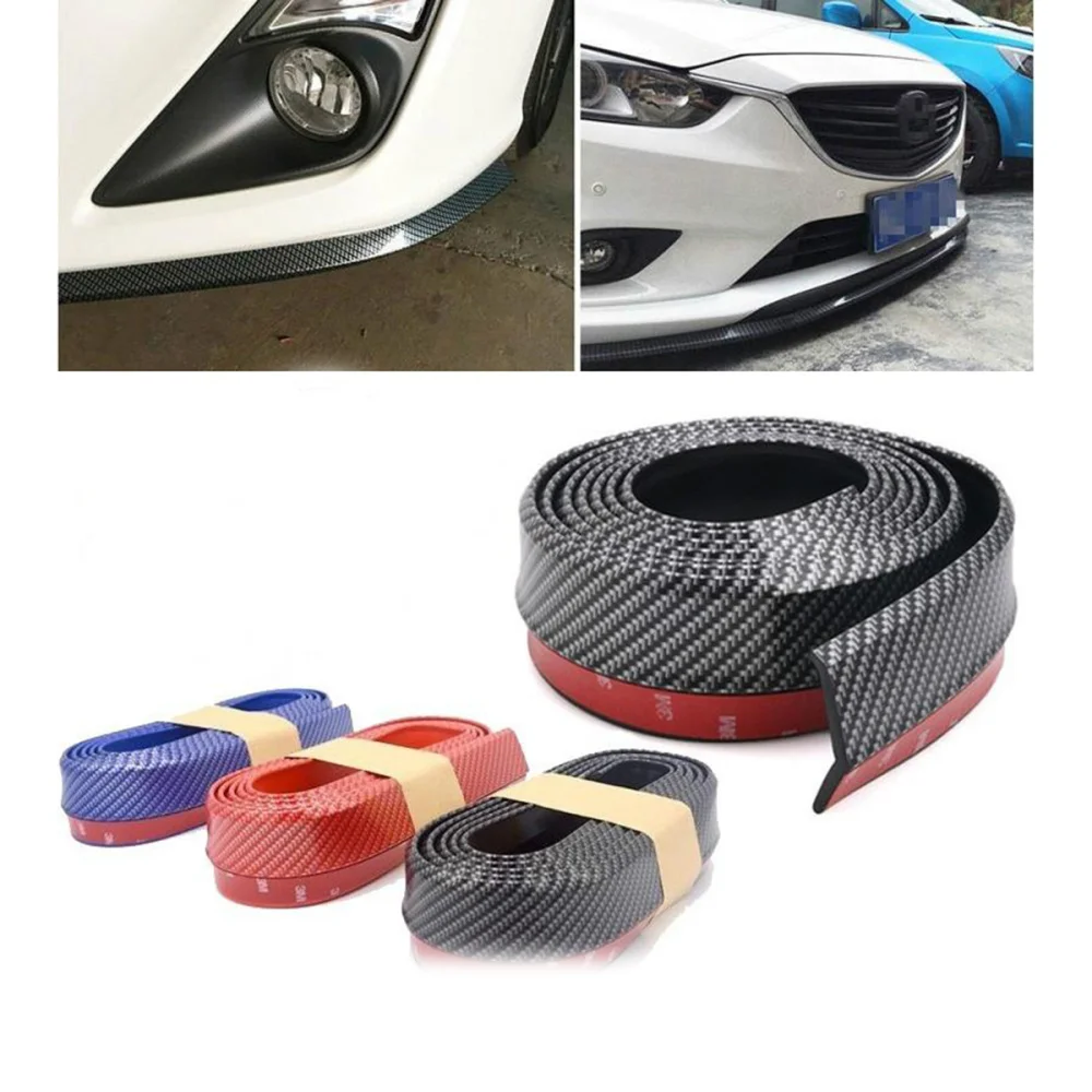 

Roll Car Front Bumpers Door Side Protector Scratch-resistant Rubber Automobile Bar Decoration of Anti-collision Strip Carbon Fib