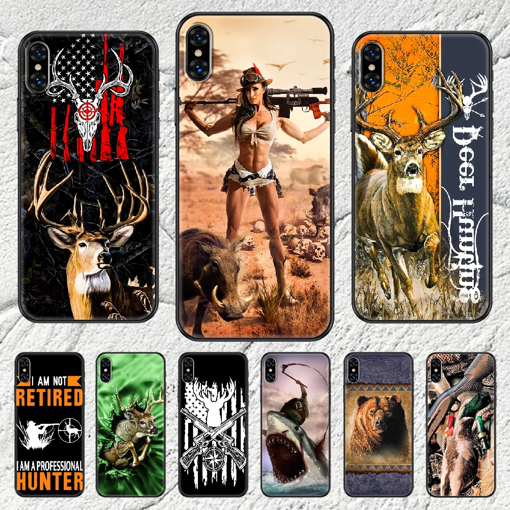 Чехол для телефона с изображением оленя охотничьего человека чехол iphone 5 5s se 2 6 6s 7