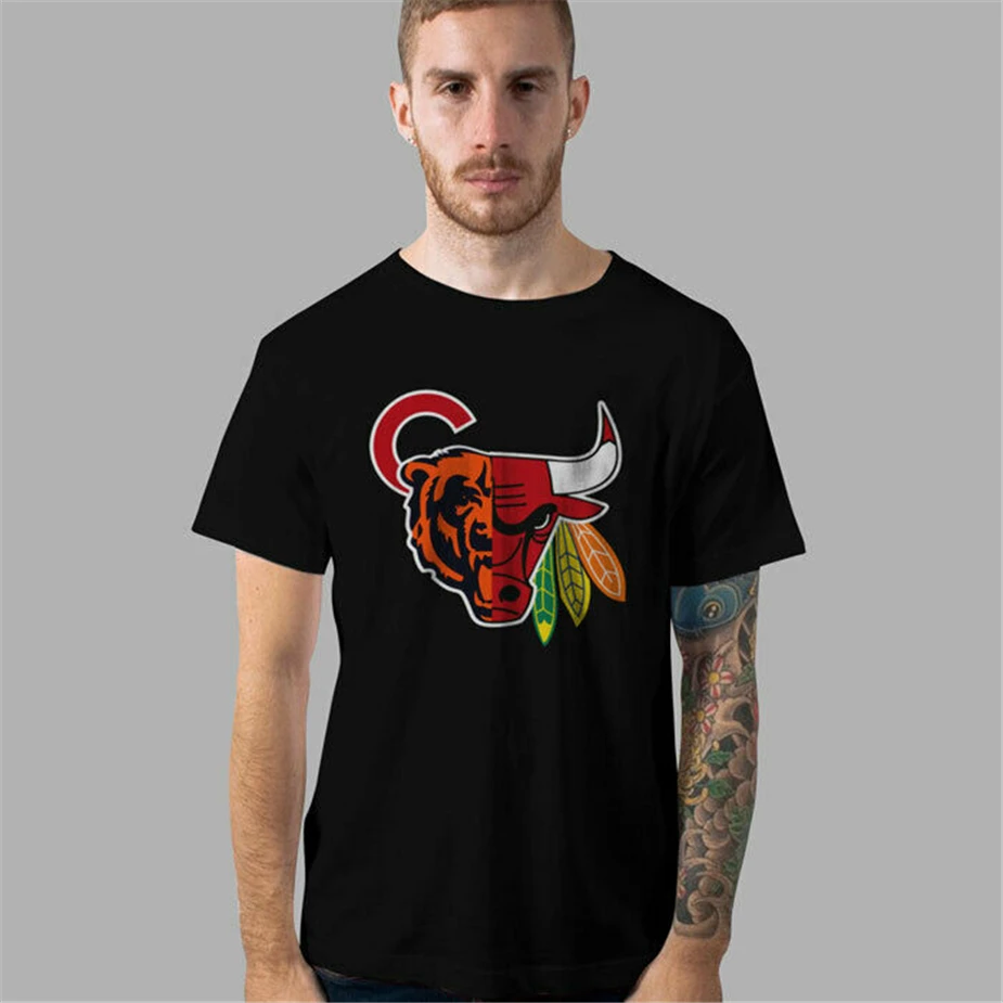 Chicago Sports Team Mashup футболка для взрослых унисекс размер S 3Xl забавная подростковый
