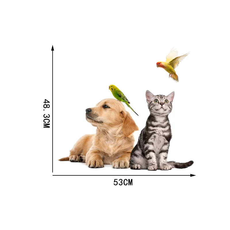 

YOJA 5348.3CM Asuka Golden Retriever Aniaml Living Room Wall Decor Waterproof Stickers Decals 8WS0123