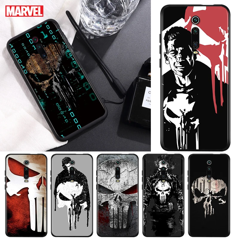 Каратель Marvel для Xiaomi Redmi 9T 9I 9AT 9A 9C 9 8A 8 7A 7 6A 6 5A 5 4X PRO Prime Plus черный мягкий чехол