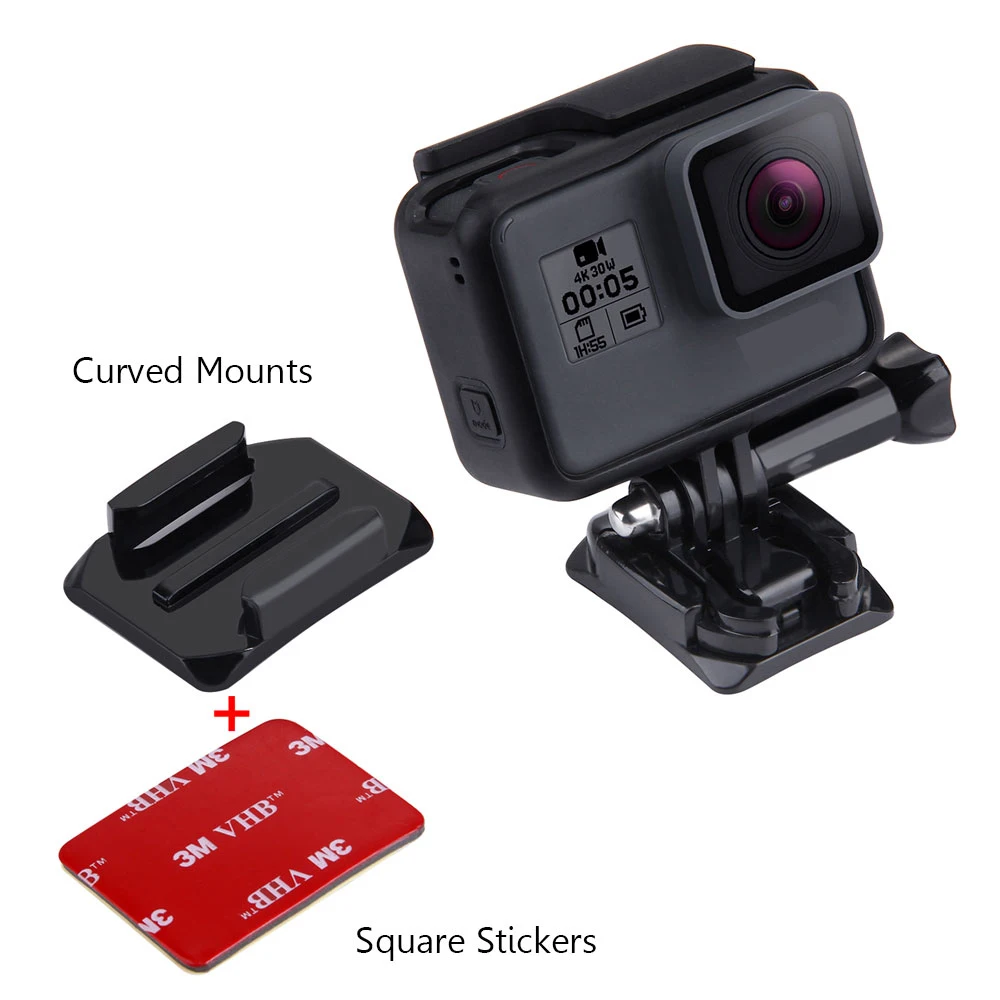 Клейкая лента 3M для монтажа изогнутое основание GoPro Hero 9 8 7 6 5 4 Yi 4K SJCAM EKEN Go Pro DJI OSMO