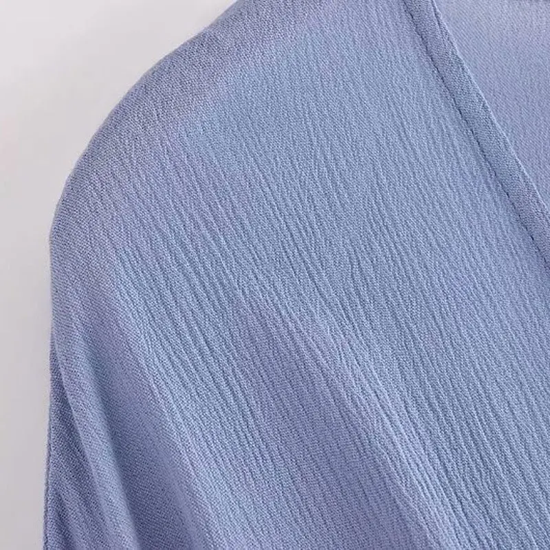 

Street Trendy Solid Color Dress Summer Chic Bohemian Casual Loose Waist Pocket Long Sleeve Cotton Round Neck Pullover Dresses