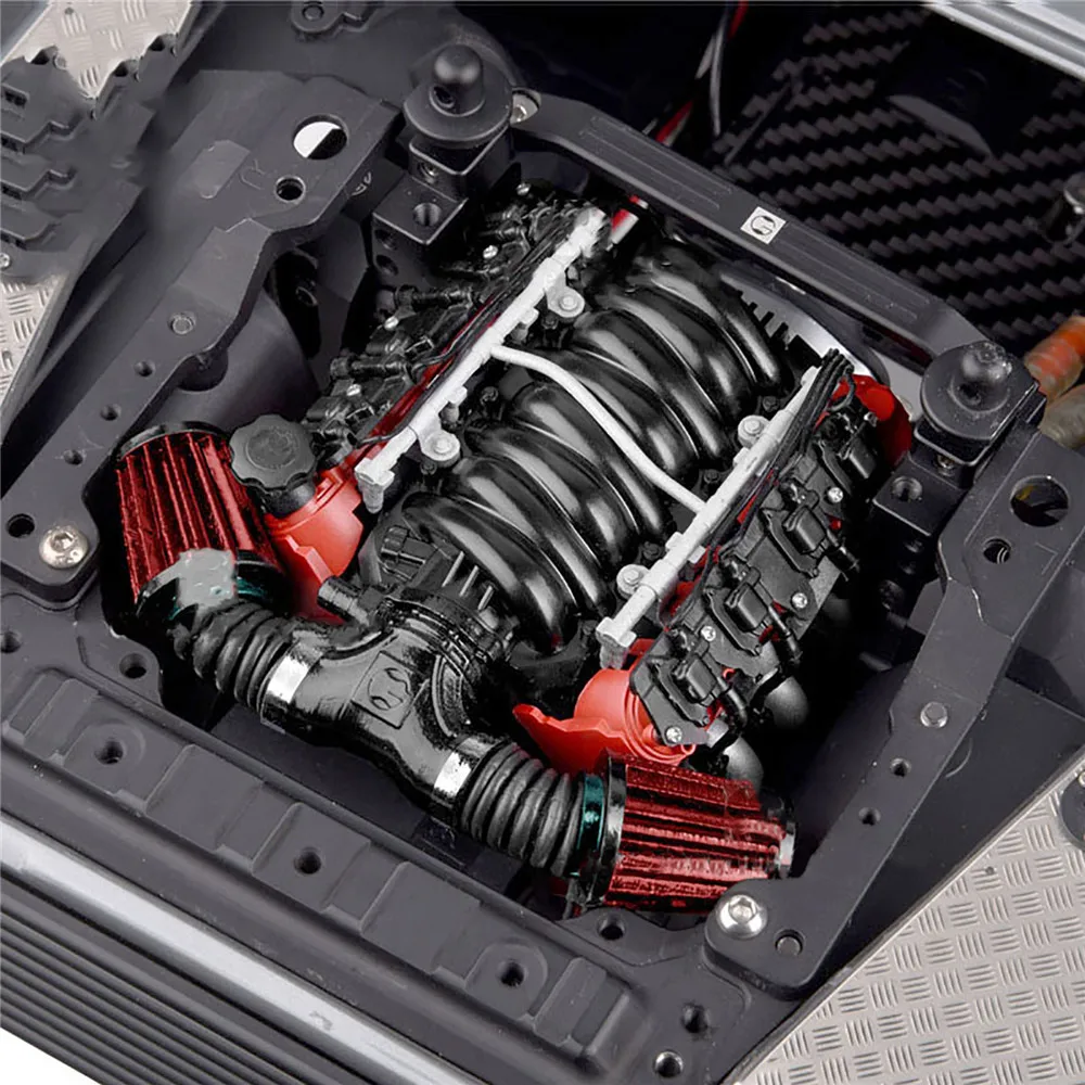 LS7 V8 Электрический двигатель двойной кулер для радиатора 1/10 TRX4 Defender SCX10 RC