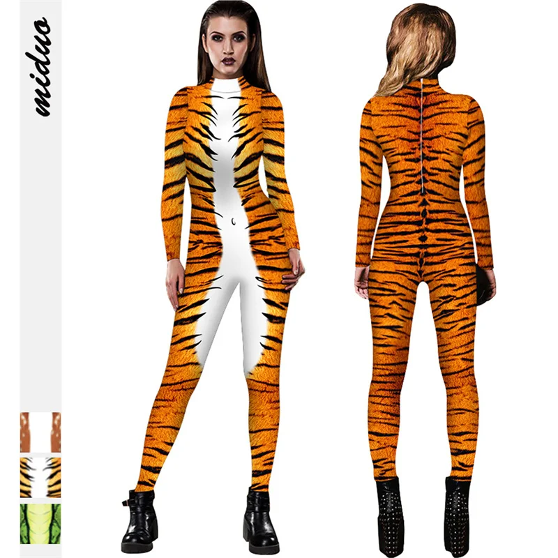 Горячая Распродажа костюм для косплея на Хэллоуин с цифровым принтом тигра 2022