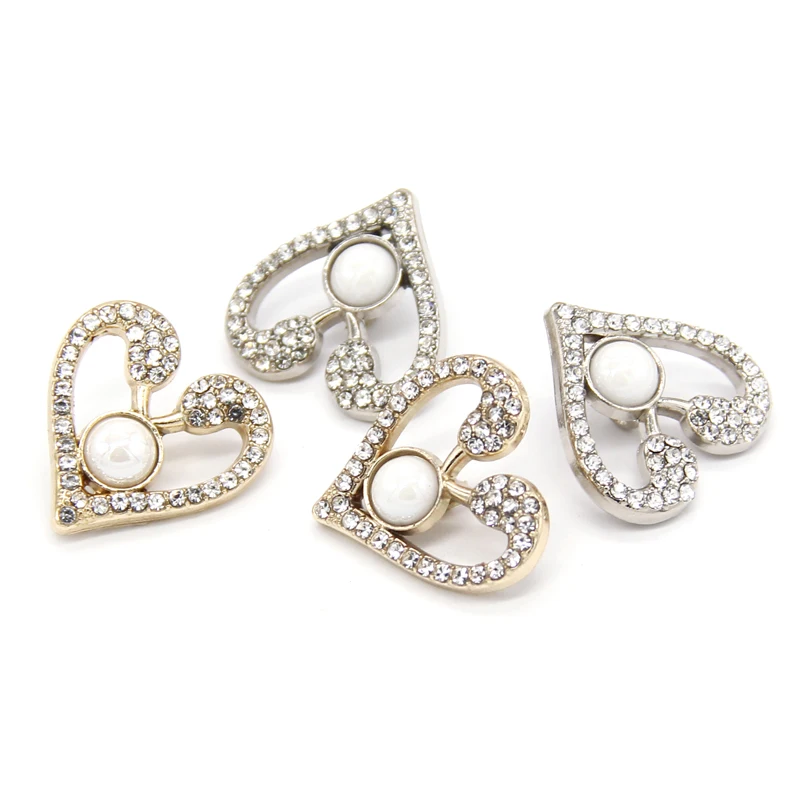 

HENGC Vintage Rhinestones Pearl Jewelry Metal Buttons For Clothing Vintage Wedding Dress Decorative Sewing Accessories Wholesale