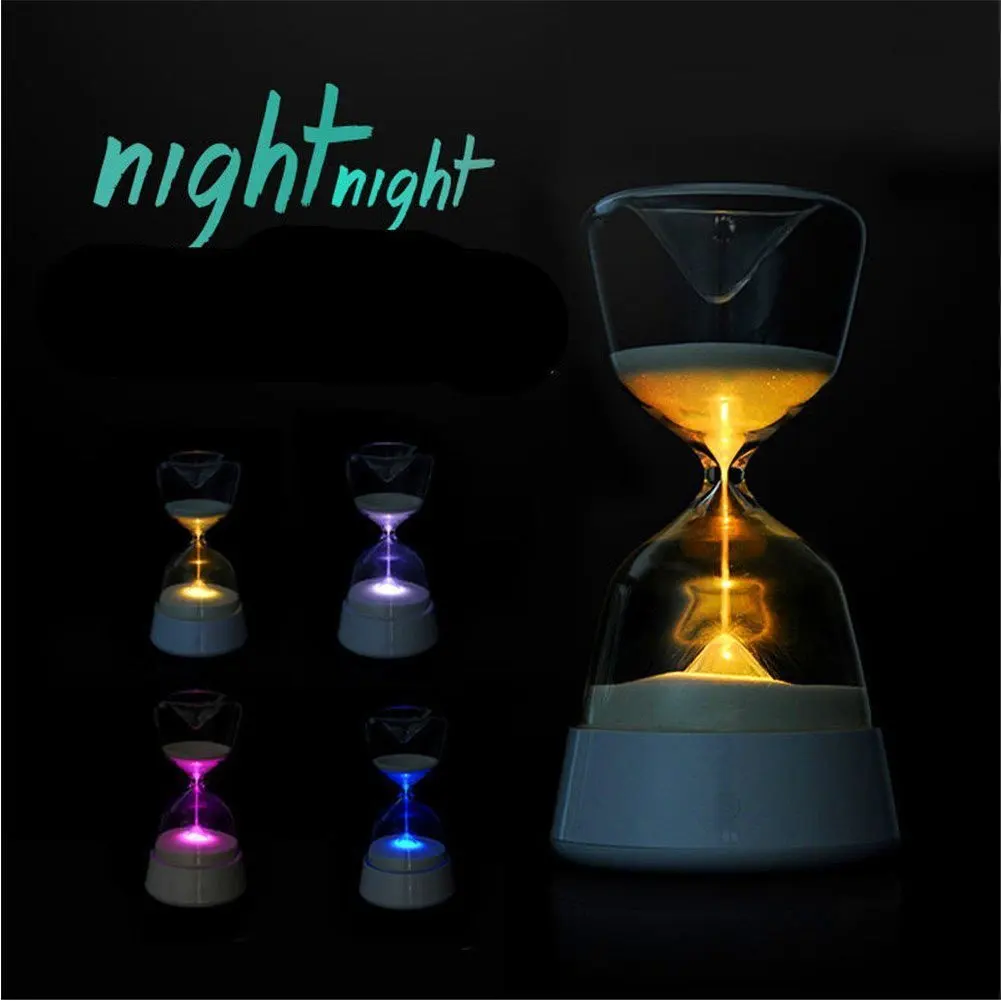 Песочные часы ночной Светильник лампа для йоги романтическая прикроватная 15