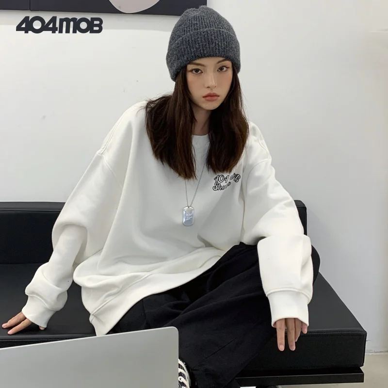 Толстовка уличный Универсальный свитер с круглым вырезом Мужская и Женская