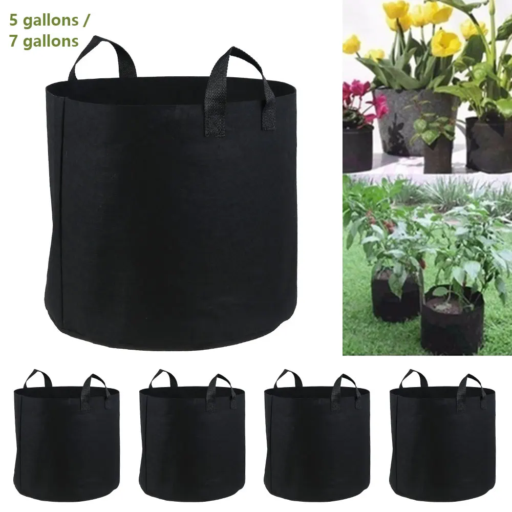 5 шт мешки для растений 5/7 галлонов Цветочные выращивания горшок садовые