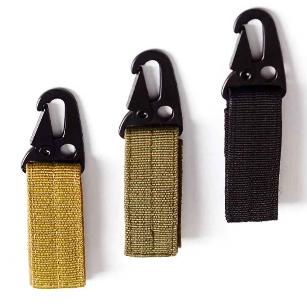 

Outdoor Nylon Key Hook Webbing Buckle Hanging Belt Carabiner Clip Multifunctional Camping Climbing Hiking Equipment Buckles