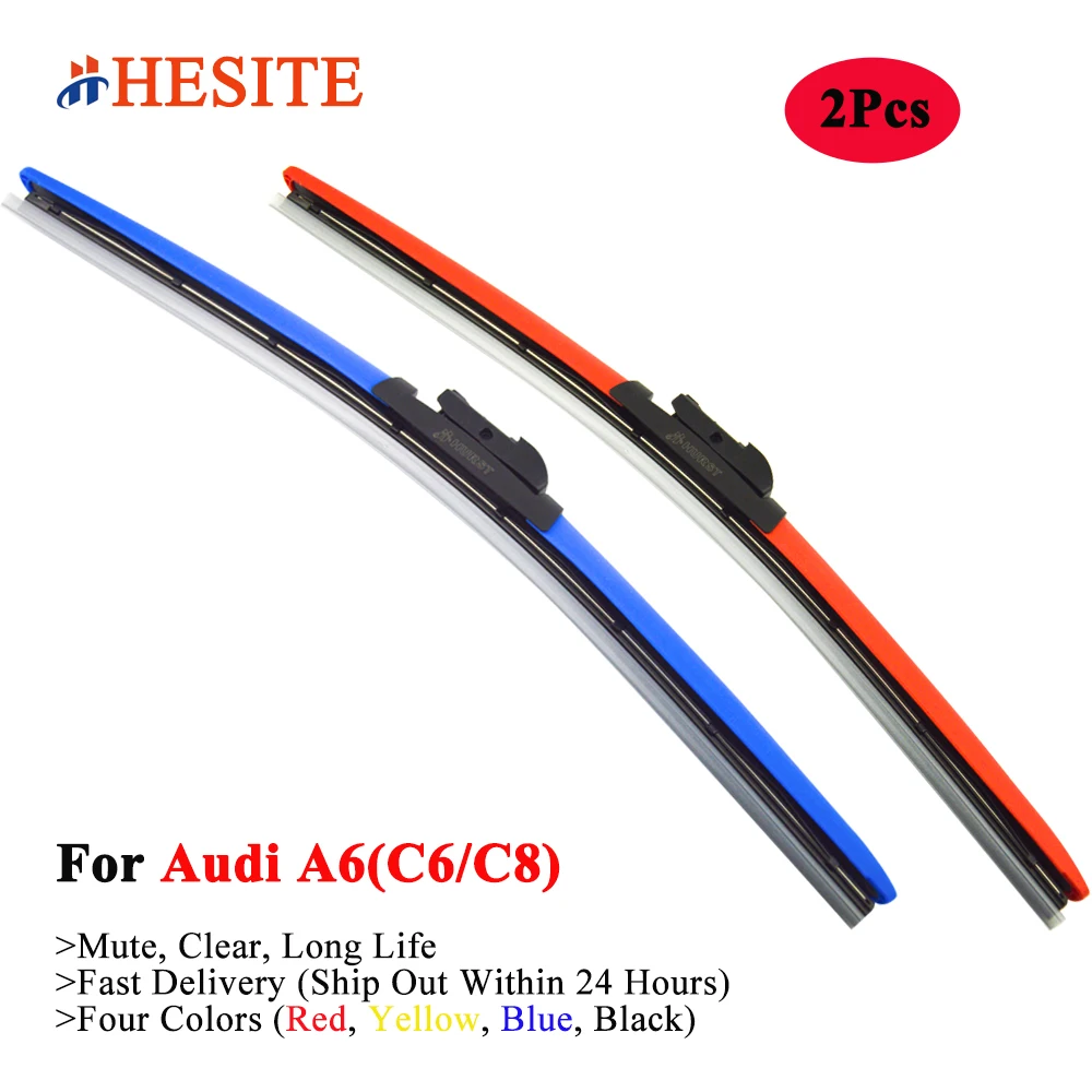 

HESITE Colorful Hybrid Wiper Blades For Audi A6 Allroad Avant Wagon Hatchback Quattro C7 C8 2013 2015 2017 2018 2019 2020 2021