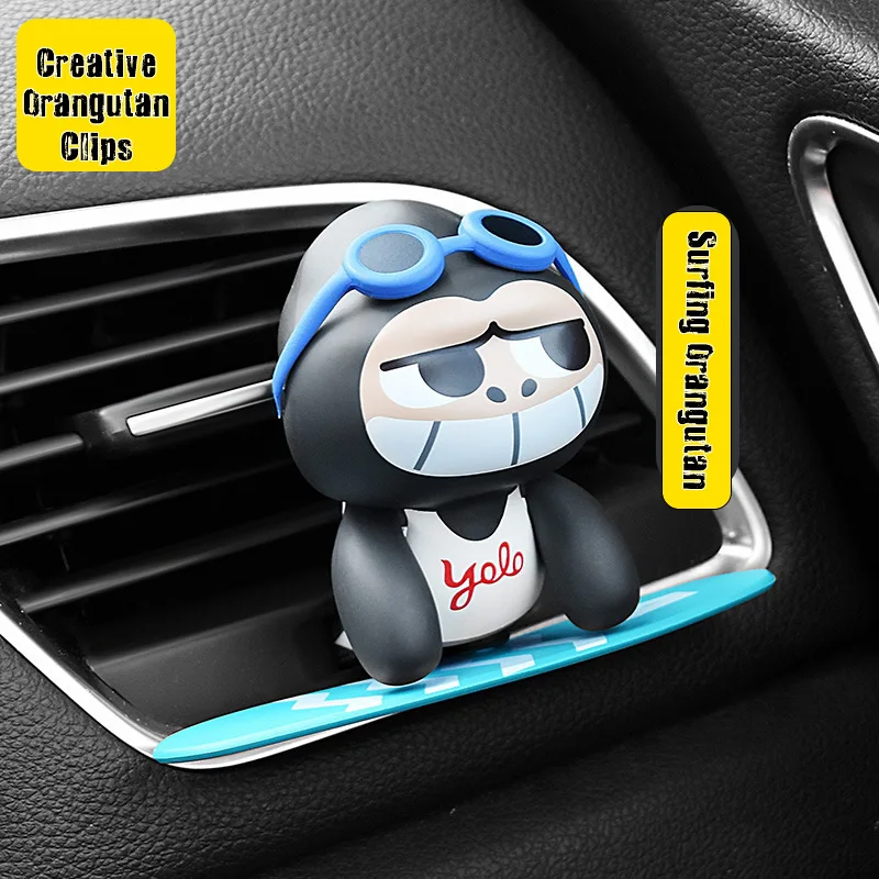 1 шт. ПВХ освежитель воздуха для автомобиля креативный мультяшный орангутанг