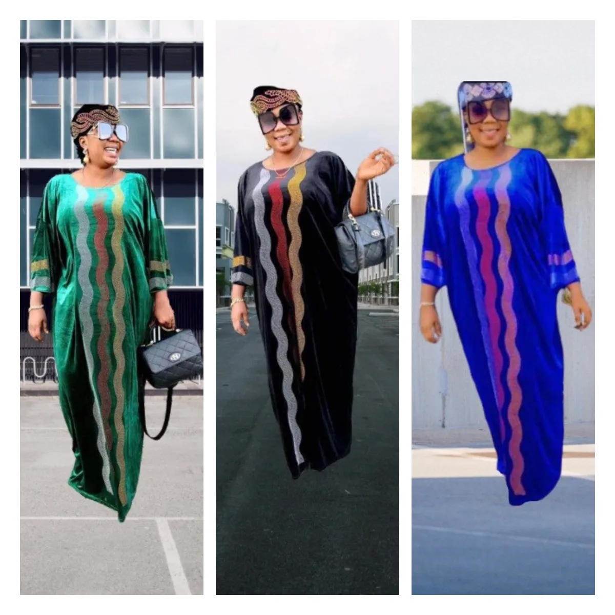 Новинка 2021 женское бархатное платье с африканскими стразами Длина юбки: 140 см